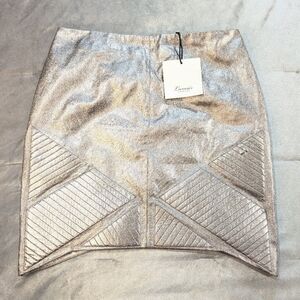 NWT Lumier By Bariano Women's Large Pewter A Moment In Time Skirt